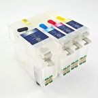 Epson T1001-T1004 Uyumlu Kolay Dolan Kartuş - 4 Renk