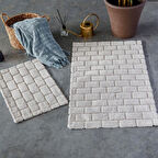 HC&W Wall 2'li Açık Gri Renkli Banyo Paspası Takımı