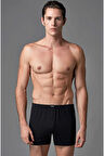 Erkek Siyah 2'li Renkli Boxer