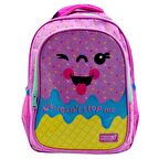 Muggle 2 Bölmeli Pink Ice Cream Okul Sırt Çantası (MU-8652)