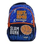 Muggle 3 Bölmeli Basket Is Fun Okul Sırt Çantası Mavi MU-9130