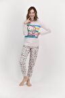 Hello Kitty Lisanslı Home Bejmelanj Kadın Pijama Takımı L1400-S