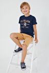 US1303 - Lacivert - U.S. Polo Assn. Erkek Çocuk Bermuda Takım