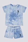 ERKEK BEBEK 2 Lİ KISA KOL t-shirt TAKIM - MAVİ BATİK
