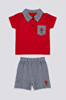 U.S. Polo Assn Cool Chic Kırmızı Bebek Polo Yaka Tshirt Takım