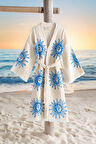 Varol Organik %100 Pamuk Kimono Yaka Sabalık Bornoz Plaj Elbisesi - Heliona v2 - L/XL