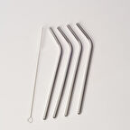 Tohana Çelik Pipet 4 Adet ve 1 Adet Temizleme Fırçası THN75953