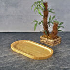 Bambu Oval İkili Yağlık Standı - Küçük