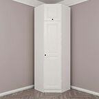 Kale 1 Kapaklı Köşe Dolap + Yüklük Beyaz Mebran İlkbahar 255CM