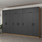 Minar Kale 8 Kapaklı 2 Ç Dolap Ve Yüklük Dore Antrasit 235CM