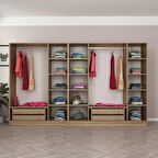 Minar Kale 7 Bölmeli 4 Ç Giyinme Dolabı Dore 190CM