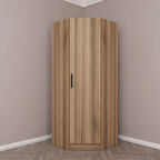 Kale Tek Kapaklı Köşe Zincir Dolap Dore Ceviz - 190CM