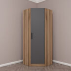 Kale Köşe Gövde Beyaz/Antrasit/Dore Dore/Antrasit - 190CM