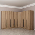 Kaleplus 8 Kapaklı 4 Çekmeceli Köşe Dolap Dore Dore Plus 210CM