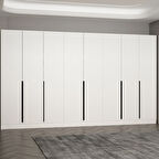 Minar Kale 210 Cm 8 Kapaklı 4B Raf Portmanto Byz Mbr Çizgili Byz