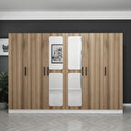 Kale 6 Kapaklı Aynalı 4Ç Dolap - Dore 190CM