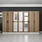 Kale 7 Kapaklı Aynalı 4Ç Dolap - Dore 190CM