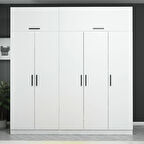 Kale 5 Kapaklı Zincir Dolap-Yüklük - Beyaz 235CM