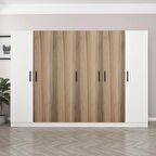 Kale 6 Kapaklı 2 Çekmeceli - Dolap - Beyaz/Dore