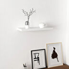 Minar Gizli Tutuculu Duvar Rafı 60 cm - P.Beyaz