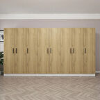 Kale 8 Kapaklı 4Ç Dolap - Pera Ceviz 210CM