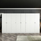 Kale 8 Mebran Kapaklı 2Ç Dolap - Beyaz 190CM