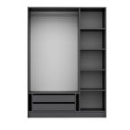 Minar Kale 135cm Giyinme Dolabı Antrasit - 190CM