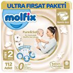 Molfix Pure Soft Ultra Avantaj Bebek Bezi 2 Beden 112'li