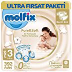 Molfix Pure Soft 3 Numara Midi 4x98'li Bel Bantlı Bez