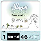 Sleepy Bio Natural Premium Plus Hijyenik Ped Mega Paket Normal 46 Adet
