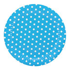 Puanlı, Mavi Karton Tabak - 23,00 cm - 8 Adet