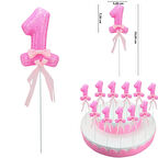 1 Yaş Simli Çubuk Süs, Pembe