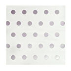 Varak Baskılı Puanlı Peçete, Gümüş - 33 x 33 cm - 10 Adet