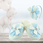 Lohusa Terlik ve Taç Seti, Fiyonklu Mavi