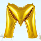 M Harf Folyo Balon, 100 cm - Altın