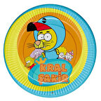 Kral Şakir, 23 cm, Karton Tabak, 8 Adet