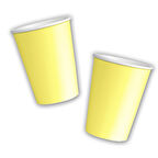 Makaron Karton Bardak, 8 Adet - Sarı