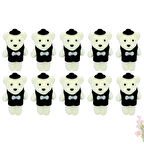 Minik Ayıcık SüS, 11cm x 6cm - Siyah - 10 Adet