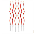 Spiral Krom MuM, 15 cm x 6 Adet - Kırmızı