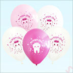 İlk Dişim Çıktı Balon, 30cm x 8 Adet - Pembe
