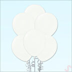 Beyaz Pastel Balon, 30cm x 10 Adet