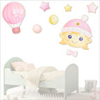 Kız Bebek Odası, 8 Parça Duvar Sticker Seti