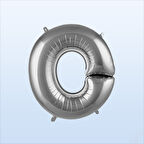 O Harf Gümüş Folyo Balon - 76 cm