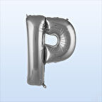 P Harf Gümüş Folyo Balon - 76 cm