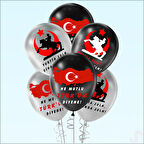 Ne Mutlu Türküm Diyene Metalik Balon, 30cm x 8 Adet