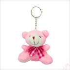 Pelüş Ayıcık Anahtarlık, 6,5 cm x 6,5 cm - Pembe