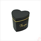 Kalp Kutu Küçük Boy, 9 x 9 x 8 cm - Siyah