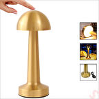 Şarjlı Dokunmatik Ayarlanabilir Renk Tonlu LED Masa Lambası - 22cm