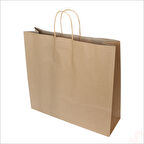 Büküm Saplı Kraft Çanta 40 x 44 x 13 cm, Natürel - 1 Adet