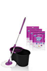 Black Editlon Otomatik Temizlik Seti ve 3'lü Yedek Mop